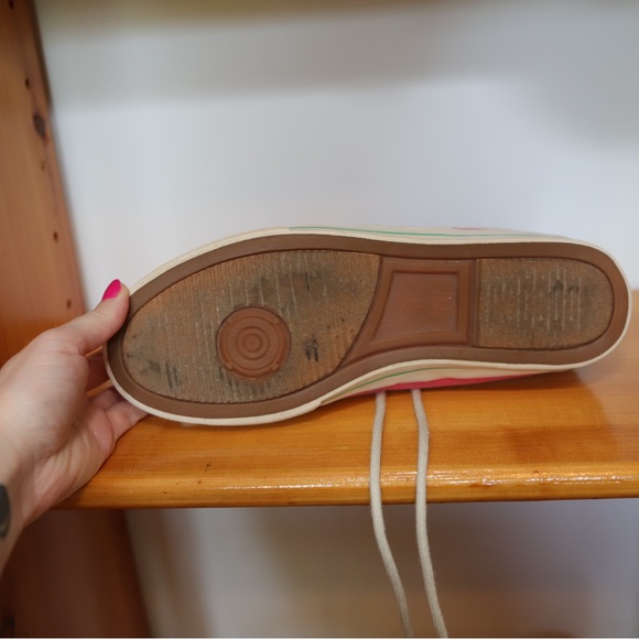 Polo Ralph Lauren Men's Salmon Sneakers Faded Canvas Leather | 9D - Picture 12 of 14